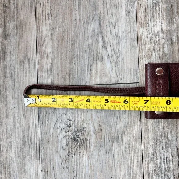 Latico Leather Card Holder Wristlet Charm Brown Snap Minimal Wallet $55 Wristlet - Picture 8 of 8